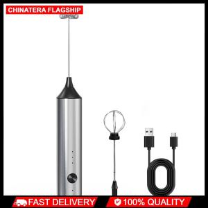 Fast Handheld Drink Mixer Stainless Steel Detachable Whisk Drink Mixer Foamer 3 Speed Adjustable for Coffee Lattes Cappuccino Matcha Hot Chocolate