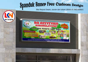 cetak spanduk banner PPDB KARANGLAYUNG RA AISYIYAH