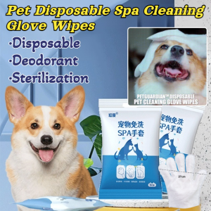 [One Piece Can Take A Bath] Pet Disposable Spa Cleaning Glove Wipes Pet Clean Wipes Pet No-Rinse Antiseptic Dry Cleaning Wipes