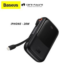 Baseus Original Qpow Pro Digital Display Fast Charge Power Bank 10000mAh / 20000mAh Fast Charging PowerBank Built in Cables 20W & 22.5W