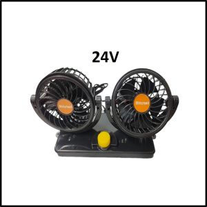 MITCHELL 2-Headed Vehicle Car Fan [12V&24V] 2-Speed Low Noise 360° Rotating Adjustable