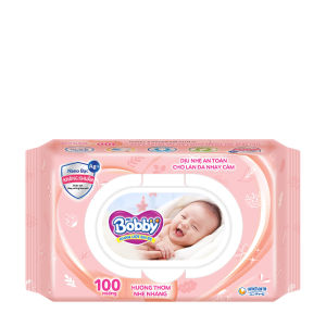 Khăn ướt Bobby care không mùi/có mùi gói 100/80 tờ