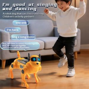 YOUSHI TOP Touch Interactive Electric Robot Dog Walking Function Voice Control DIY Assembled Dog Toys Mechanical Pet Assemble Model Interactive Robot Dog Children Educational Toy