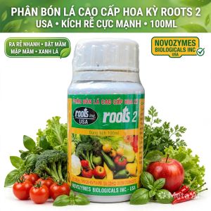 Phân Bón Lá Hữu Cơ Sinh Học Roots 2 USA (Chai 100ml) - Siêu Kích Rễ Đẻ Nhánh Phục Hồi Cây Suy Yếu Giải Độc Đất.
