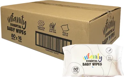 [Authorised Distributor] INFANITY Baby Wipes 80 sheets x 16 packs Made in Singapore