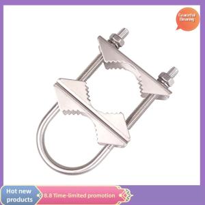 Graceful M6 U Bolts Mounting Hardware Heavy Duty Anti-Rust Mast To Mast Clamp V Jaw Block Mount Bracket Kit For Outside Home Antenna