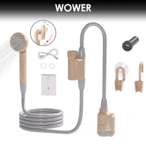 Portable Outdoor Shower [Long-Lasting] 4000mAh Rechargeable Camping  Shower with Intelligent LED Display  6ft Hose IPX8 Waterproof Electric Outdoor Camping Shower for Family Travel Beach Swimming Pet Camping Hiking Picnic