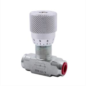 วาล์วควบคุมการไหลแบบสองทิศทาง STB G1/4 G3/8 วาล์วไฮดรอลิกเหล็กกล้าคาร์บอนสำหรับระบบไฮดรอลิก