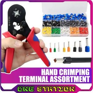 HSC8 6-4A 800pcs Ferrule Crimper Plier Kit 0.25-10mm2 Tubular Terminal Hand Crimping Tools Wire Terminal Connector Set
