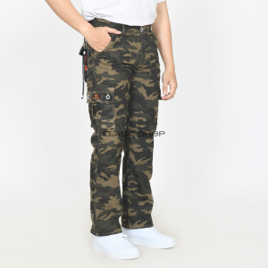 Celana Cargo Loreng Gombrong Panjang Pria Terbaru Reguler Standar Fit Loose Baggy Pants Tactical