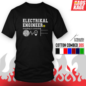 Kaos Baju Distro ELECTRIKAL ENGINEER Cotton Combed 30s Premium / Kaos Keren / Kaos Sablon / Kaos Murah / Kaos Pria / Kaos Wanita / Kaos Distro Terlaris / Kaos Terbaru / Kaos Cowok / Kaos Cewek / T SHIRT Logo Teknik Listrik / Kaos Minimalist / Kaos Jurusan