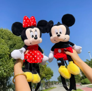 40cm Plush Backpack Cute Cartoon Mickeymouse Doll Shoulder Bag Girls Children Gift Toy