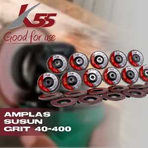 Amplas Susun 4" / FLAP DISC 100x16mm Grid 40-400 Mata Batu Gerinda Kertas Amplas Susun 120