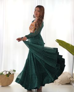 [PRE ORDER] SIZE:- XS TO 2XL ANARKALI GOWN  HEAVY PURE SOFT FOX GEORGETTE LAHERIYA PRINT~ DELIVERY  LEAD TIME 10 DAYS