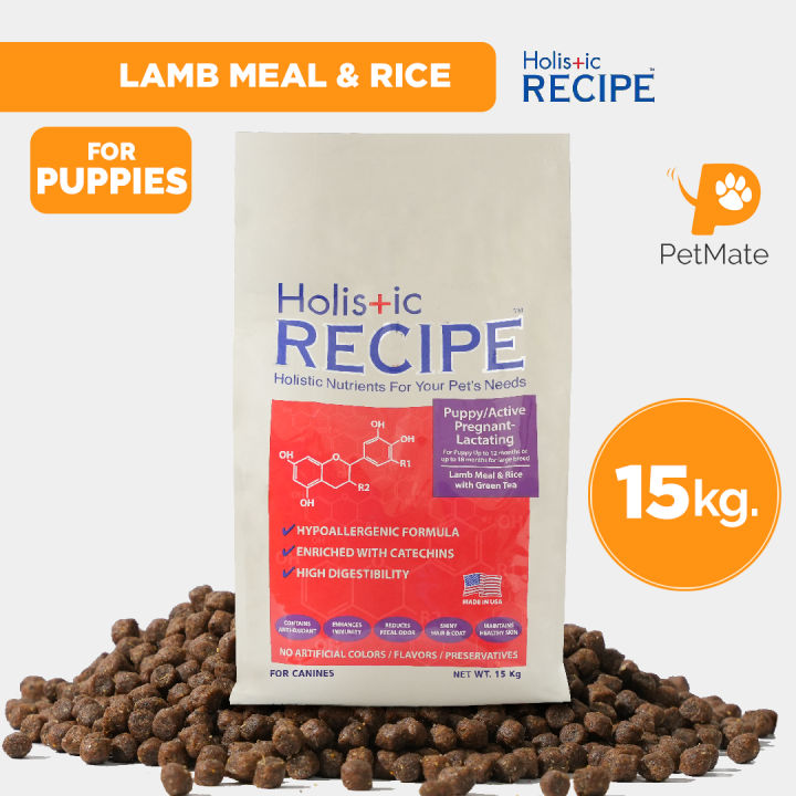 Holistic Recipe Puppy 15kg Up to Ages 12 to 18 Months Dry Dog Food Lamb + Rice with Green Tea