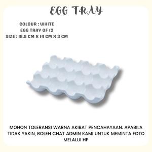 SHIRATORI Egg Tray for 12 eggs / rak telur aesthetic untuk 12 butir telur / tempat telur astetik mewah unik lucu