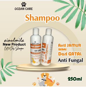 OCEAN CARE SHAMPOO KUCING ANJING LEMBUT ANTI RONTOK BULU BERMINYAK DAN KOTOR BEBAS JAMUR