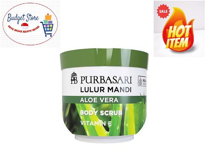 Purbasari Lulur Mandi BODY SCRUB Green Tea Brightening + Vitamin E - 200 grams