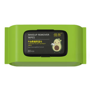 12/60/80 PCS Avocado Make up Remover Wipes Mild Formula Without Irritation Make up Removal