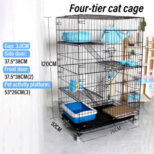 4 Layer Large Pet Cage Cat Dog Pet Cage Easy Assemble Foldable