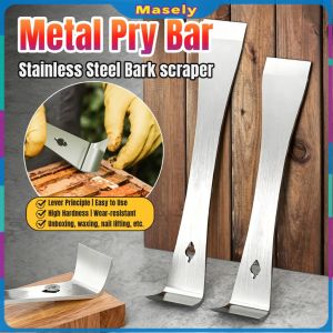 Masely Metal Pry Bar Stainless Steel Bee Hive Scraper Tool Woodworker Manual Tool 1Pcs