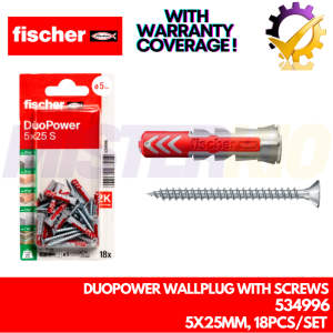 ❤️NO.1 IN UK❤️FISCHER DUOPOWER PREMIUM WALL PLUG WITH SCREW 18PC/BOX 5X25MM & OTHER SIZE❤️LOCAL SG❤️