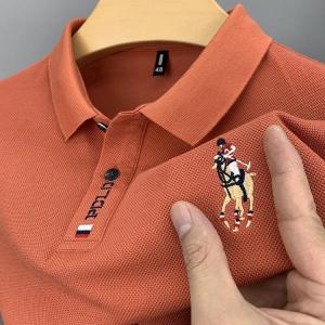 ZITY Original Paul Mens Summer Short-sleeved T-shirt Three-dimensional Embroidered Polo Shirt Oversized Clothes Menswear Short Sleeve Clothe