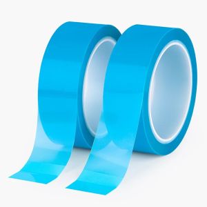 High Temperature PET Film Tape Heat Resistant Polyester Silicone Adhesive Tape No Residue Refrigerator Blue PET Holding Tape