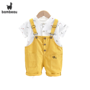 bambeau summer baby Boys overalls Clothes Sets Casual fashion overall Clothing Set Leisurewear korea style
