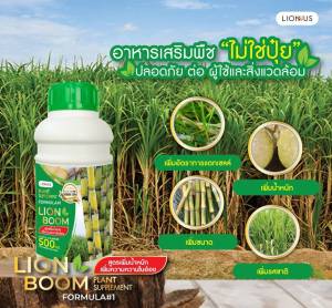 ไลออนบูม lion boom  ปุ๋ยทางใบสูตรใหม่ จากไลออนมอลล์ ตอบโจทย์เกษตรแบบครบวงจร เพื่อตลาดเกษตรกรรม