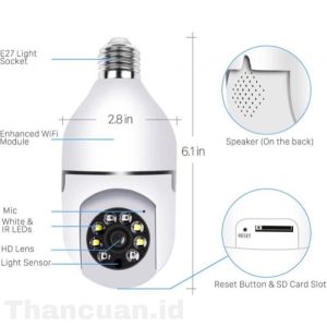 CCTV Lampu V380 Pro 8MP Kamera CCTV Wifi Lampu CCTV 360 PTZ IP CAMERA CCTV WIFI V380PRO speed dome PTZ lampu mini 8MP