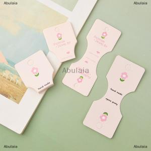 [COD] Abulaia 50PCS Pink Flower Fold Packing Cardboard Display Cards For Handmade Necklace Bracelet Headwear Hairband Retail Hanging Labels