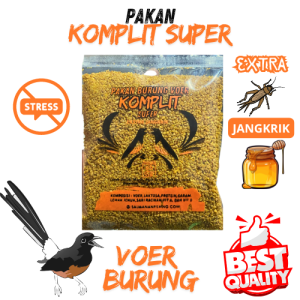 PAKAN BURUNG VOER KOMPLIT SUPER EXTRA JANGKRIK DAN SALMON LEBIH GACOR DAN TIDAK RONTOK BULU