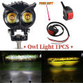 2 PCS Mini Driving Light White+Yellow Pair of Universal High quality led light Motorcycle HUKP Mini Driving Light. 