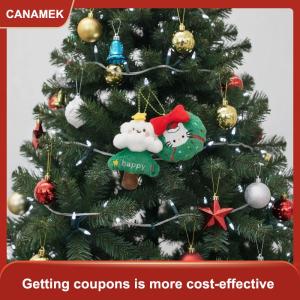 【CANAMEK】 Dễ thương phim hoạt hình Cây giáng sinh Santa Claus sang trọng Keychain Kawaii giáng sinh nhồi bông búp bê đồ chơi Ba lô mặt dây chuyền Trang trí phụ kiện