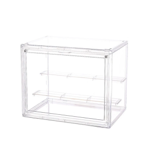 Multipurpose Clear Storage Box For Collectibles Display Dust Resistant Sealed Design Stackable Shelf Organizers Home Use
