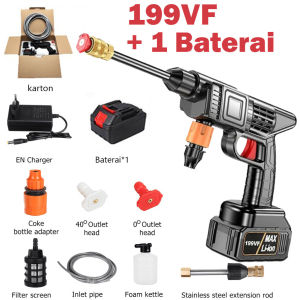 Alat cuci motor semprot cordless tekanan tinggi mesin cuci mobil cordless jet clean mesin pembersihan mobil alat steam cuci motor mobil alat semprot cordless jet cleaner dengan