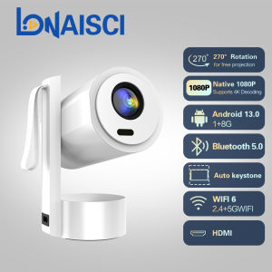 Outdoor Projector R3 Built in Battery Android 13.0 Ultra HD 1920*1080P Autofocus Automatic Keystone Correction Built in Google Play Store