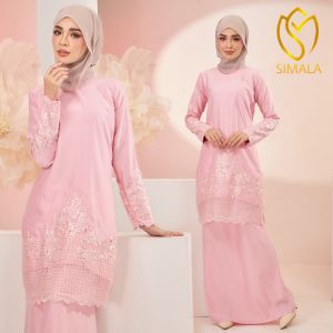 (RAYA 2026) TEJA Baju Kurung Satin Renda Cantik EKSLUSIF Wuduk Friendly SIMALA