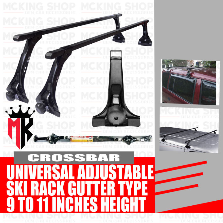 Universal Adjustable Ski Rack Gutter Type Heavy Duty Crossbar for High Roof 9 to 11 inches Height Bracket 67 Inches Bar Lazada PH