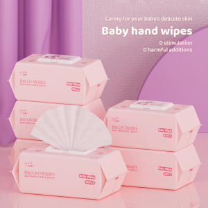 Baby Wipes Large Pack Thickened Newborn Baby Hand and mouth Special Wet Wipes 80 Wipes Butt Wipes(Non-Alcohol-wet wipes)Special Newborn Wet Wipes Large Pack With Lid