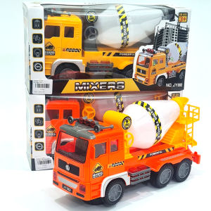 BKLTOY รถของเล่น รถโม่ปูน รถผสมปูน ใส่ถ่าน วิ่ง มีเสียงและไฟ คละสี JY682