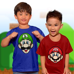 NEW Video Game Design Collection T-Shirt for Adult and Kids MARIO LUIGI YOSHI TOAD DTF PRINT