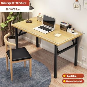 Meja Lipat Portabel Minimalis Meja Pelatihan Serbaguna Meja Kerja Meja Makan Besi