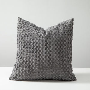 45x45cm Corduroy Throw Pillow Case Solid Striped Sofa Cushion Cover with Zipper Home Decoration