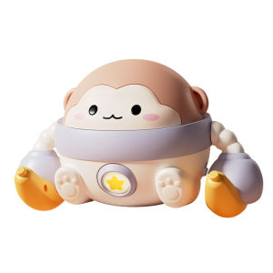 🐵New cute electric banana rolling monkey baby guide head lifting practice learning to crawl educational enlightenment to