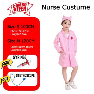 ##Readystock Baju Doktor Doctor Costume Kids Toys Doctor Stethoscope Toys Cosplay Uniform Doctor Nurse Gift Boys Girls