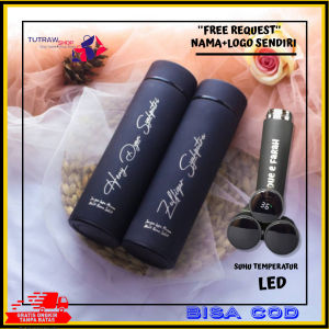 Paket 2Pcs Tumbler Custom Nama & Logo: Souvenir Pernikahan & Botol Minum Unik