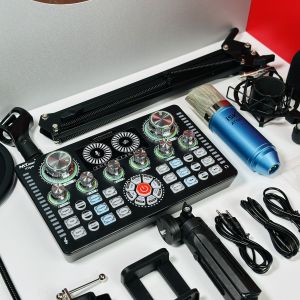 [ Deal Hot ] COMBO Livestream Chuyên Nghiệp Tại Nhà SoundCard X7Pro - Micro Thu Âm AT100 Giá Rẻ Tặng Kèm Tai Nghe BYZ