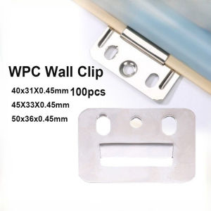 100Pcs Galvanized Steel Clips Wall Cladding Clip Metal PVC Wall Panel Clip for WPC Wall and Ceiling Fluted Cladding